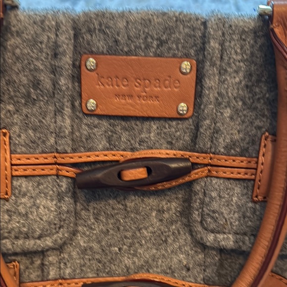 Kate Spade Gray and Brown Wool Tote Bag - Picture 2 of 7